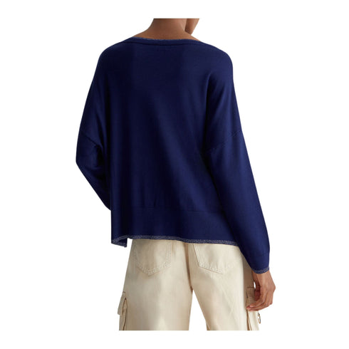 Liu Jo Pullover Maglia Donna con spacco frontale Blu P24-LIU.JOMA4074MS49I-93831-XS - Francavilla Moda